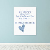 Baby Boy Nursery Canvas - Jongens Nursery Quote -  (Insitu (Houten vloer))