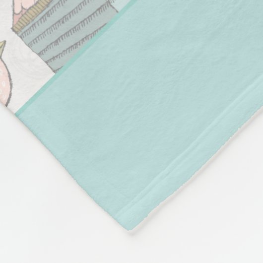 Baby Boy Nursery Country Blauwgroen Birds House Pa Fleece Deken (Hoek)