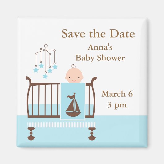 Baby Boy Nursery Magneet (Voorkant)