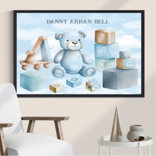 Baby Boy Nursery Poster