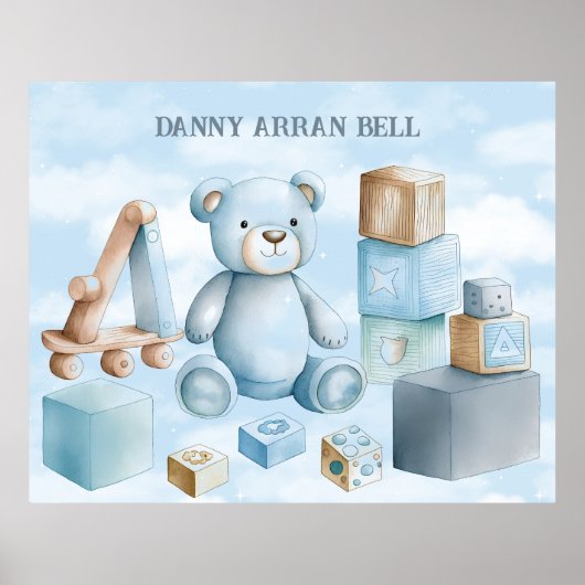 Baby Boy Nursery Poster (Voorkant)
