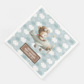 Baby Boy Nursery Thema Teddy Bear Pilot Servetten (Hoek)