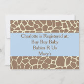 Baby Boy Oerwoud Baby shower Uitnodiging (Achterkant)