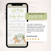 Baby Boy Oerwoud Safari Dieren Blauw Groen Douche Kaart