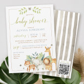 Baby Boy Oerwoud Safari Dieren Blauw Groen Douche Kaart