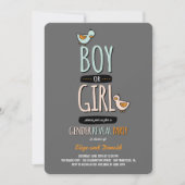 Baby Boy of Girl Ducks Gender onthullen Party Invi Kaart (Voorkant)