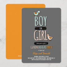 Baby Boy of Girl Ducks Gender onthullen Party Invi
