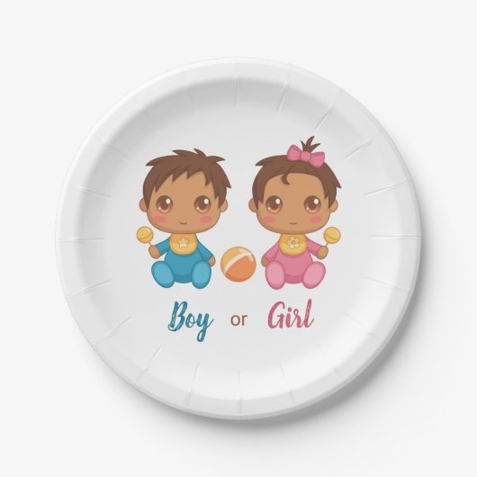 Baby Boy of Girl Gender onthullen Party Paper Bord (Voorkant)