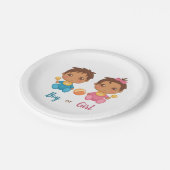 Baby Boy of Girl Gender onthullen Party Paper Bord (Gekanteld)
