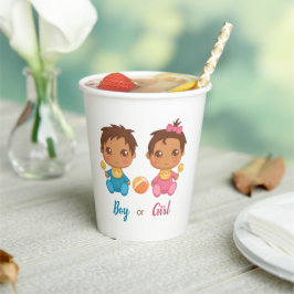 Baby Boy of Girl Gender onthullen Party Paper Cups Papieren Bekers