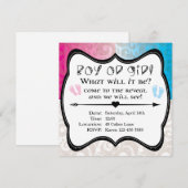 Baby Boy of Girl Geslacht Onthulling Uitnodiging (Voorkant / Achterkant)