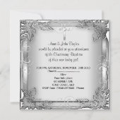 Baby Boy of Girl Silver Christening Baptism Cross Aankondiging (Achterkant)