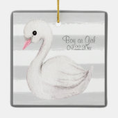 Baby Boy of Girl Typografie Name Date Keepomwille Keramisch Ornament (Achterkant)