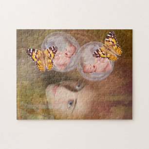 Baby boy of meisje tweeling cadeaupuzzel legpuzzel