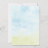 Baby Boy Olifant Baby Douche Uitnodigingen (Achterkant)