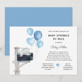 Baby Boy Olifant Baby Sprinkle per Mail Kaart (Voorkant / Achterkant)