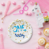Baby Boy ONE vandaag - Papieren Bordje (Feest)