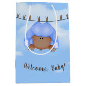 Baby Boy op Clothesline Medium Gift Bag Cadeauzakje (Voorkant)