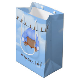 Baby Boy op Clothesline Medium Gift Bag Medium Cadeauzakje