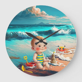 Baby Boy op het strand Grote Klok