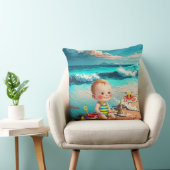 Baby Boy op het strand Kussen (Stoel)