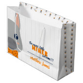 Baby Boy Oranje Donkey Groot Cadeauzakje (Voorkant Gekanteld)