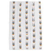 Baby Boy Oranje Donkey Medium Cadeauzakje (Achterkant)