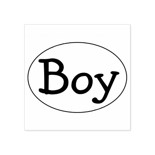 Baby Boy Oval Rubberstempel (Afrduk)