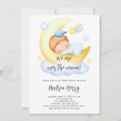 Baby Boy over het Baby shower van de maan Kaart (Voorkant)