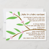 Baby Boy Owl Baby shower Invitation Kaart (Achterkant)