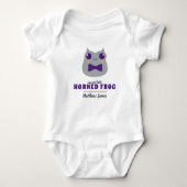 Baby Boy Paars Horned Frog Bodysuit (Voorkant)