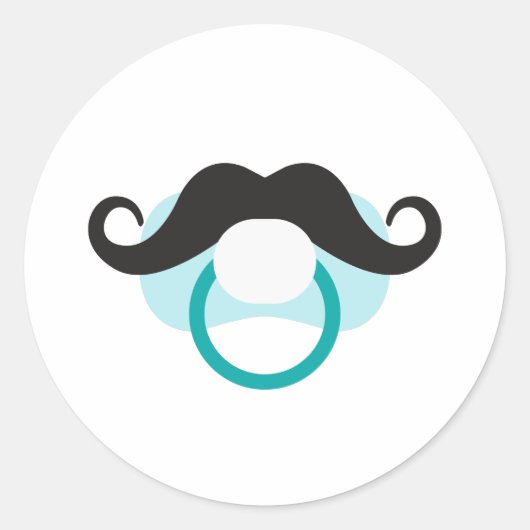 Baby Boy Pacifier Ronde Sticker (Voorkant)
