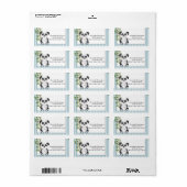 Baby Boy Panda, strepen Etiket (Full Sheet)