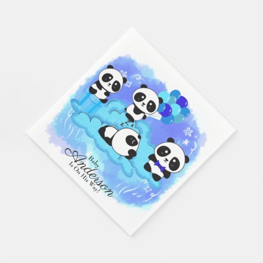 Baby Boy Pandas Servet (Hoek)