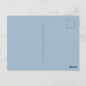 Baby Boy Pastel Blue en White Heart Briefkaart (Achterkant)
