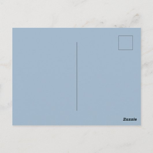 Baby Boy Pastel Blue en White Heart Briefkaart (Achterkant)