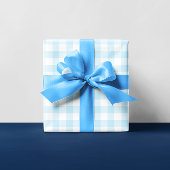 Baby Boy Pastel Blue Gingham Pset Multi Inpakpapier Vel