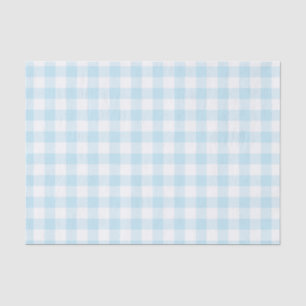 Baby Boy Pastel Blue Gingham Pset Tissuepapier