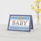 Baby Boy Patriotic Gefeliciteerd Kaart (Gele Bloem)