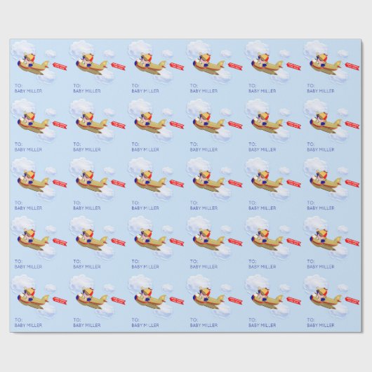Baby Boy Personalized Gift Cadeaupapier (Vlak)