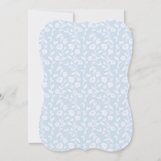 Baby boy peter konijn 1e verjaardag, blauw monogra kaart (Achterkant)