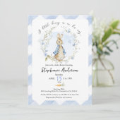Baby Boy Peter Rabbit Baby shower Uitnodiging (Staand voorkant)