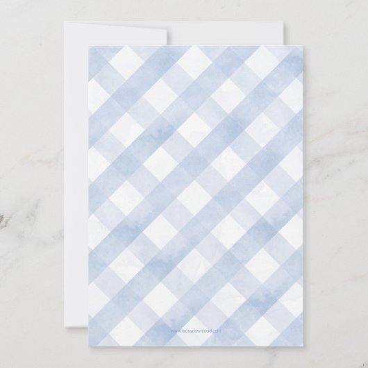 Baby Boy Peter Rabbit Baby shower Uitnodiging (Achterkant)