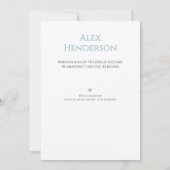 Baby Boy Photo Blue Birth Announcement Card Aankondiging (Achterkant)