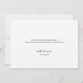 Baby Boy Photo Modern Naam Script Geboorte Aankondiging (Achterkant)