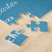 Baby Boy Photo Will You Be My Godouders Cute Blue Legpuzzel (Zijkant)