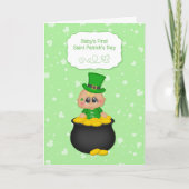 Baby Boy, Pietje van Goud, 1e St. Patrick's Day Kaart (Voorkant)