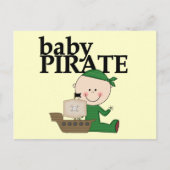 Baby Boy Pirate met Ship Tshirts en Gifts Briefkaart (Voorkant)