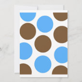 Baby Boy Polka Dot Stroller Baby shower Uitnodigin Kaart (Achterkant)