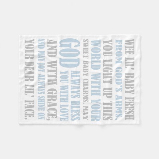 Baby Boy Prayer Fleece Deken (Voorkant (Horizontaal))
